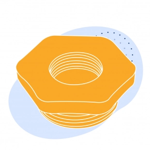 Футорка чугунная Ду 40x10 мм (1 1/2x3/8 дюйм) ГОСТ 8960-75