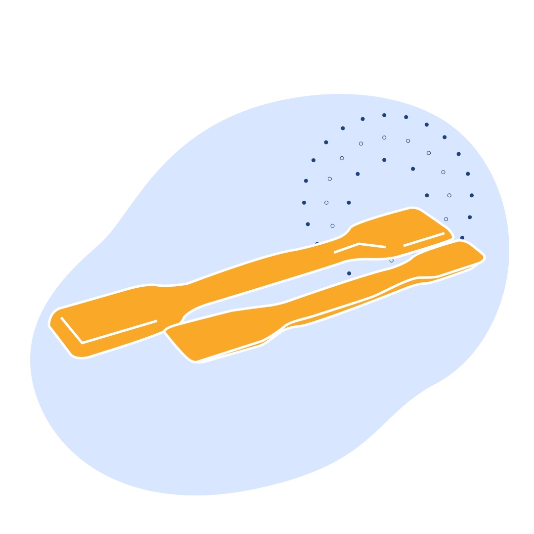 Шпатель двусторонний фарфоровый № 2 150 мл