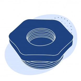 Футорка чугунная Ду 40x10 мм (1 1/2x3/8 дюйм) ГОСТ 8960-75