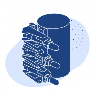 Хомут ремонтный чугунный Ду 65 мм